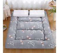 8-10cm Grueso Estampado Colchon Futon Tatami Japones Plegable Alfombra Suelo Con Relleno Algodon 3 Capas Transpirable Para Dormitorio Camping Habitacion Huespedes Estudiantil Portatil Tamano Doble