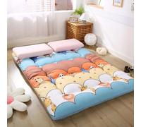 8-10cm Grueso Estampado Colchon Futon Tatami Japones Plegable Alfombra Suelo Con Relleno Algodon 3 Capas Transpirable Para Dormitorio Camping Habitacion Huespedes Estudiantil Portatil Tamano Doble