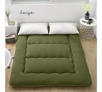 8-10cm Grueso Estampado Colchon Futon Tatami Japones Plegable Alfombra Suelo Con Relleno Algodon 3 Capas Transpirable Para Dormitorio Camping Habitacion Huespedes Estudiantil Portatil Tamano Doble