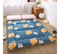 8-10cm Grueso Estampado Colchon Futon Tatami Japones Plegable Alfombra Suelo Con Relleno Algodon 3 Capas Transpirable Para Dormitorio Camping Habitacion Huespedes Estudiantil Portatil Tamano Doble