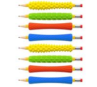 8/12 empuñaduras de silicona para niños ergonómicas para escritura con textura, agarre de escritura a mano para zurdo/diestro, herramientas de aprendizaje sensorial para escritura