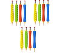 8 / 12 empuñaduras ergonómicas de silicona para bolígrafos texturizadas, ayuda para escritura para niños zurdos y diestros para preescolar