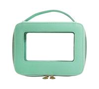 8.2 * 2.3 * 6.29 in Bolsa de maquillaje de PVC, Bolsa de maquillaje impermeable de PVC, Bolsa de maquillaje de PVC transparente con apertura de ventana portátil de viaje, for trabajo, vacaciones de fi