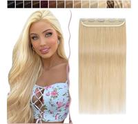 8"(20cm) SEGO Extensiones de Clip de Pelo Natural Humano [#24 Rubio Natural] Cabello 100% Remy [Una Pieza 5 Clips] 3/4 Cabeza Completa Postizos Pelucas Cortas (40g)