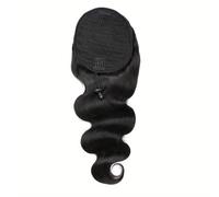8-28 pulgadas Body Wave Cordón Cola de Caballo Extensiones de Pelo Humano Remy Brasileño 100% Pelo Humano Cola de Caballo para Mujeres Color Natural para el Uso Diario (12 pulgadas)