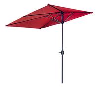 8.2Ft Outdoor Umbrellas for Patio, Patio Umbrella Market Half with Crank Sun Protection Outdoor Table Market Umbrella Rectangular for Garden Patio Yard Beach Parasol