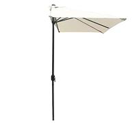 8.2Ft Outdoor Umbrellas for Patio, Patio Umbrella Market Half with Crank Sun Protection Outdoor Table Market Umbrella Rectangular for Garden Patio Yard Beach Parasol