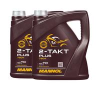 8 (2x4) Litro Mannol 2-Takt Plus Parcialmente Sintético Aceite Mezcla