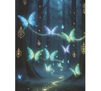 8.5" X 11" NoteBooks "The Enchanted Butterfly Forest at Night"