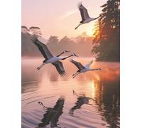8.5" X 11" NoteBooks "The Herons Flying at Sunset"