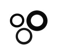 8-500 unidades M2-M24 arandelas planas de nailon aislante impermeable negro para tornillos, M22x42x3mm(15 piezas)