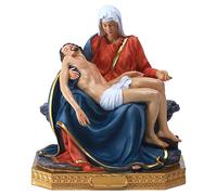 8.6" H Full-Color La Pieta Figure Statue, Religion Collection Pietà Mary and Jesus Statue, Religion Gift Resin La Pieta Sculpture and Figurines, Suitable for Religious Decor and Home Decor