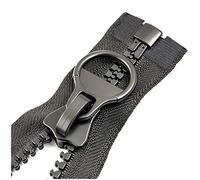 # 8 60-300cm Resina cremallera de extremo abierto cremallera larga Negro, 300cm