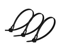 8-69 Uds 4/5/8 * 150/200/250/300/350/400/450/500/600mm abrazadera de correa liberable extraíble plástico nailon azul bridas reutilizables(Black,14Pcs (7.5mm)8x350mm)