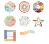 8/9 calcomanías sensoriales de ansiedad con textura, calmantes, calcomanías para alivio del estrés para laptop, alivio del estrés, sensorial, texturizadas, calmantes