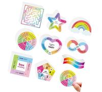 8/9 PC Pegatinas de miedos sensoriales Calmante Textura Calmante Para Adultos Ansiedad Sensorial Estética