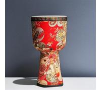 8/9 Pulgadas Yembé Hecho a Mano para Actuaciones Al Aire Libre, Acompañamiento de Banda Djembe Drum Parche de Piel de Cabra para Principiantes Tambor Djembe(8 inch A)