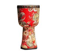 8/9 Pulgadas Yembé para La Escuela Boda Parche de Piel de Cabra Tambor Djembe, Ligero y Portátil Djembe Drum Principiante Tambor Africano(8in D)