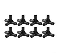 8 accesorios de tubería de plástico ABS de 4 vías para montar soportes fiables de plantas y marcos de invernadero para uso en interiores y exteriores (19 mm)