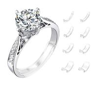 8 ajustadores de tamaño de anillo para anillos sueltos, redimensionador de anillos, tensor de anillos para anillos sueltos invisibles, clips de anillo para hacer anillos más pequeños, reductor de