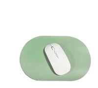 8 alfombrillas de mouse ovaladas pequeñas, de una sola cara, universales, antideslizantes, adecuadas para laptop, oficina, cuero, juegos (color verde claro)