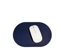 8 alfombrillas de ratón ovaladas pequeñas, de una sola cara, universales, antideslizantes, adecuadas para laptop, oficina, cuero, juegos (azul oscuro)