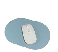 8 alfombrillas de ratón ovaladas pequeñas, de una sola cara, universales, antideslizantes, adecuadas para laptop, oficina, cuero, juegos, mouse (azul cielo)