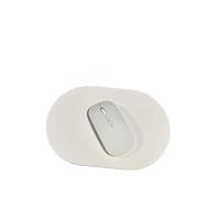 8 alfombrillas de ratón ovaladas pequeñas, de una sola cara, universales, antideslizantes, adecuadas para laptop, oficina, cuero, juegos, mouse (blanco)