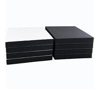 8 almohadillas de espuma adhesiva negra, hoja de espuma de celda cerrada de 1/2 pulgada de grosor, 4 x 4 pulgadas, almohadilla de goma de neopreno autoadhesiva, antideslizante, almohadilla de espuma
