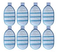 8 almohadillas de microfibra de repuesto compatibles con guantes de vapor BlackDecker, fuerte absorción de agua y descontaminación, suaves en los suelos, para limpieza diaria del hogar