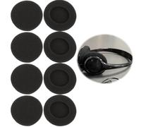 8 almohadillas de repuesto, almohadillas de 50 mm, negras, almohadillas de espuma suave para auriculares de PC, transpirables, duraderas, cómodas y aislantes del sonido, fundas para auriculares