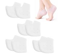 8 almohadillas de silicona para el talón para zapatos, gel suave, almohadillas de silicona para dolor de talón, fascitis plantar, adecuadas para el dolor de talón, seco y agrietado, almohadillas de