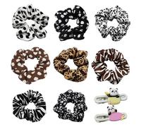 8 Anillos De Cabello Retro Y 1 Par De Lindas Tarjetas Para El Cabello, Accesorios Para El Cabello Para Mujeres, Decoraciones De Peinado, Accesorios Para El Cabello De Personalidad Creativa.