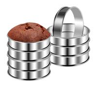 8 anillos para tartaletas de muffins de 4,1 pulgadas con doble aro para teñir