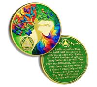 8 años de sobriedad, mariposa, árbol de la vida, monedas AA y medallón, alcohólicos, anónimos, monedas de oración de serenidad, monedas de recuperación, símbolo de aniversario, regalos de sobriedad