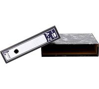 8 Archivadores A4 2 Anillas OFFICEPAPER - Lomo ancho 80 mm, Caja Incluida, Resistente y Estable, Acabado Premium, Color Natural y Negro Jaspeado