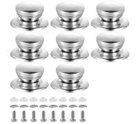 8 asas de acero para tapa de olla, pomos térmicos con tornillos, reemplazo ergonómico para la mayoría de ollas de cocina, sartenes y tapas de vidrio