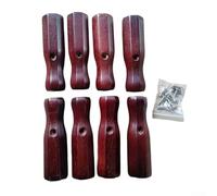 8 asas de madera antideslizantes para mesa de futbolín con tornillos, diseñadas para cañas de mesa de fútbol estándar con diámetro interior de 16 mm (rojo)