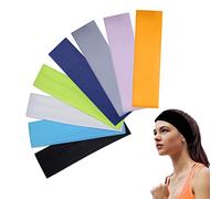 8 Bandas para el Sudor, Diademas y Accesorios para el Cabello, Bandas para la Cabeza de Yoga, Diademas Deportivas, Bandas elásticas de un Solo Color, Limpieza Facial y aplicación de máscaras