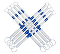 8 Barras retráctiles para Conos de tráfico, Extensibles de 1,6 a 3 Metros, Postes Reflectantes de Seguridad con Cinta Azul y Blanca para Control de tráfico, duraderos y Ligeros, pa