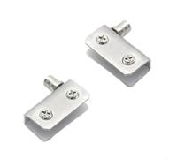 8 bisagras for puertas de vidrio sin marco, for ducha, vitrinas, gabinetes, con clip doble cara Para Vidrio
