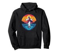 8-bit Jesús Caminando sobre el Agua Pixel Art Retro Christian Gamer Sudadera con Capucha