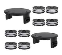 8 Bobina de Repuesto de Recortadora para Parkside +2 Cortacésped Tapa de Carrete Strimmer Spool Trimmer Line, 8.3m ⌀1.6mm, Compatible con LIDL Parkside, PRT 550 A1/A3, PRTA 20-Li A1/B2/C3, PRT 300 A1