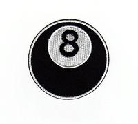 8 bolas de billar parche para planchar o coser, planchar o coser para ropa, parche bordado, tamaño 6,8 x 6,5 cm