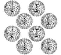 8 Bolas de Masaje Magnéticas Bola Magnética de Acupuntura Pequeña Bola de Acupresión Manual de Terapia Física Pelota de Acupuntura Manual de Yoga para Salud, 32 mm de Diámetro (Plata)