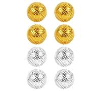 8 Bolas De Masaje Magnéticas, Bolas De Masaje Doradas Y Plateadas, Bolas De Masaje De Erizo, Bolas De Acupresión Magnéticas Para Aliviar El Estrés O Masaje (3, 2 Cm)