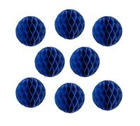 8 bolas de papel de 10 pulgadas de panal de abeja decorativas de papel, pompones de papel, bolas de flores, bolas de arte colgantes, para cumpleaños, bodas, guarderías, baby shower, decoración del hogar, 25,4 cm, Azul Royal