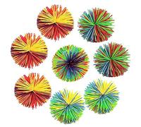 8 Bolas Elásticas de Silicona de Mono Con Mechas de Arco Iris - Suaves y Esponjosas Bolas Sensoriales Para Aliviar el Estrés y Promover Habilidades