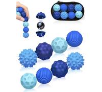 8 bolas magnéticas fidget toys, bolas magnéticas para el estrés, de silicona, con sensor magnético, antiestrés, para niños y adultos, TDAH (azul)