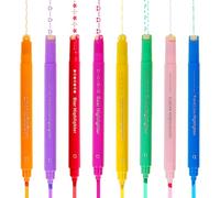 8 bolígrafos de doble punta con curvas florales y cuerpo para bocetos, escritura, dibujo, uso de doble punta para escribir, dibujar, marcadores de rodillo